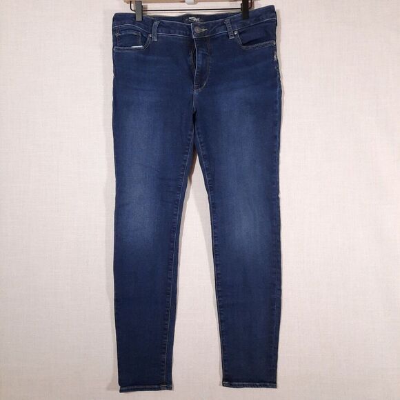 Silver Jeans Bleecker Skinny Jeans W33 x L29 Mid-Rise Dark Wash Stretch Denim - Picture 2 of 9